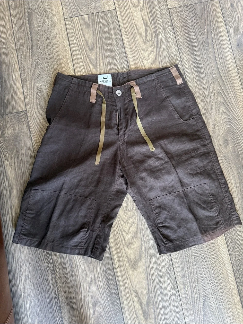 Nico Genze New York  - Brown linen shorts cargo xl